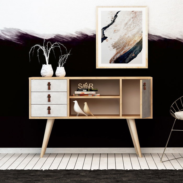 Hanah Home İndira Consola Roble y Blanco